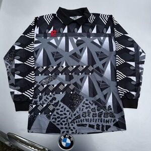 Lotto "Calcio Italia" Early 90s Soccer Goalie Padded Jersey Mens LG